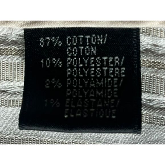 Lafayette 148 New York Textured Cotton Khaki Ivory Blazer Size 10 Retail $650+ - Picture 11 of 14